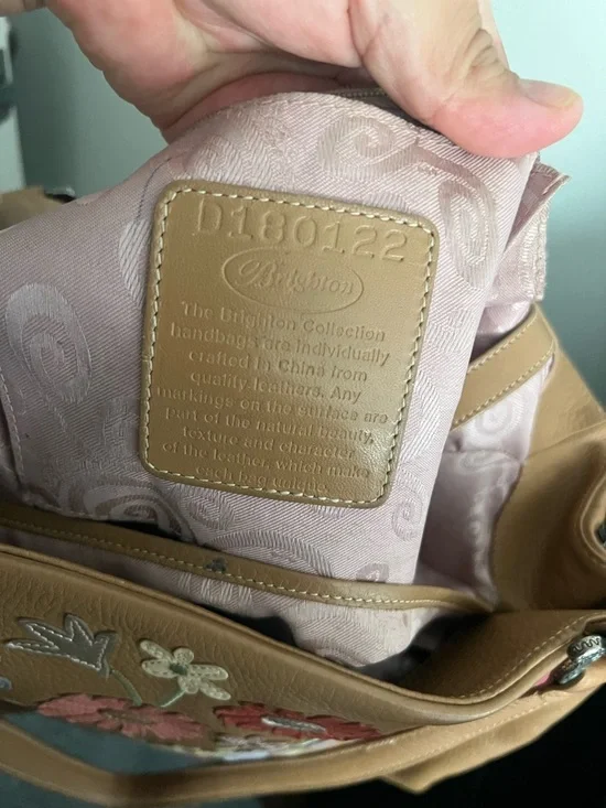 Brighton Casablanca Volare in Floral tan shoulder purse - Picture 6 of 8